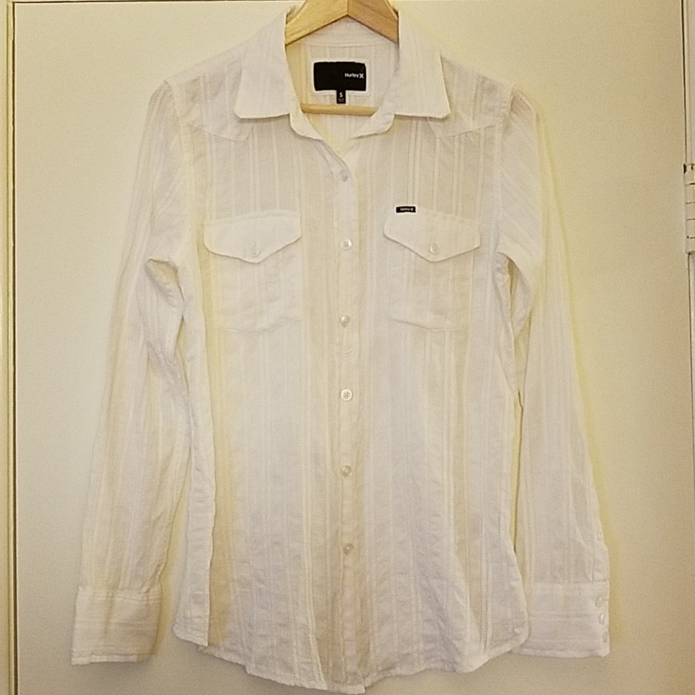 Hurley long sleeve button up shirt